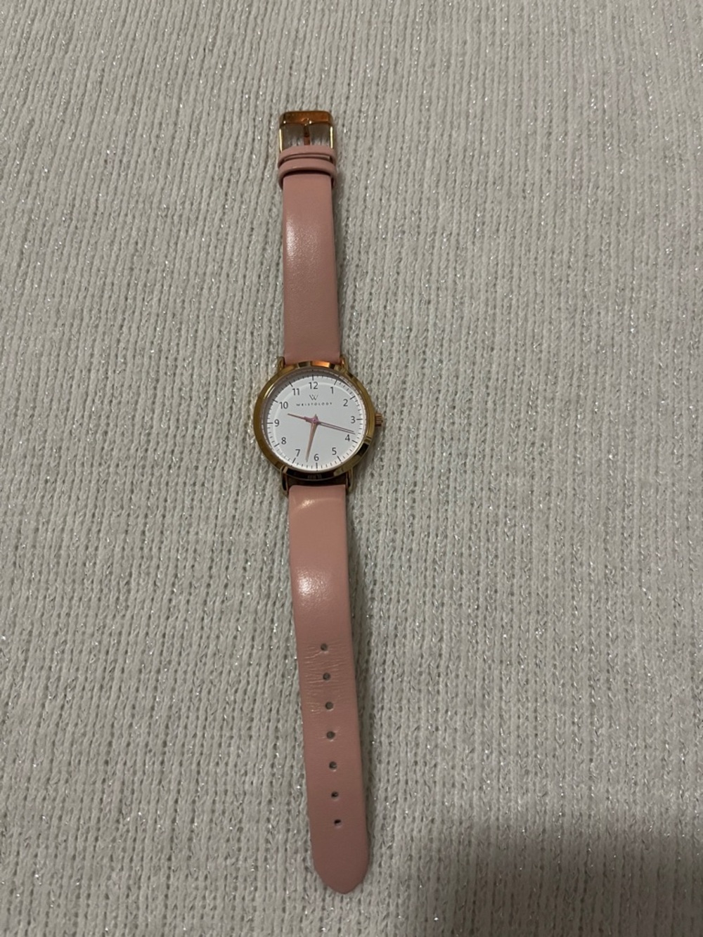 Wristology "Olivia" Pink Leather Strap Watch with Rose Gold Case